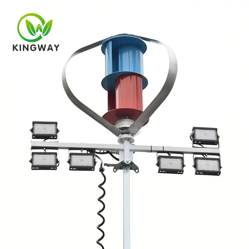 Hybrid Wind Powered solar light tower (5)e80