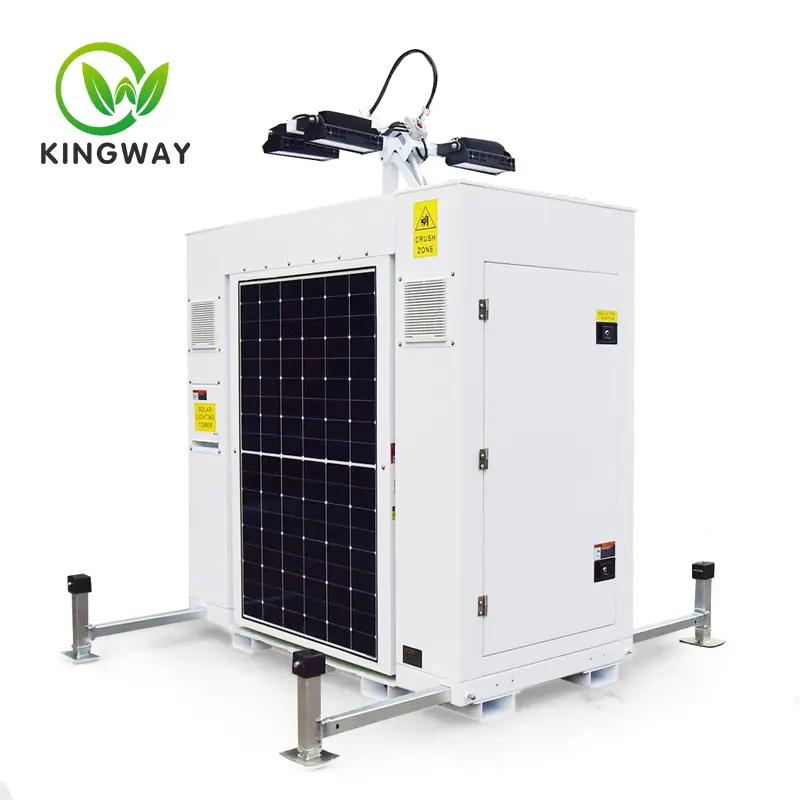 Square vertical solar energy storage light tower