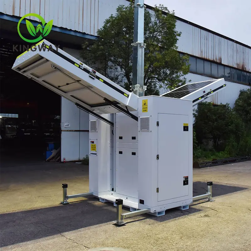 Square vertical solar energy storage light tower