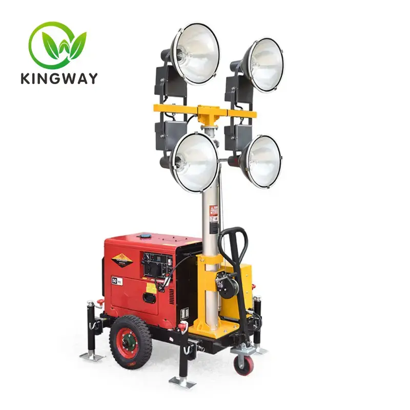 Mobile portable telescopic mast 5kw diesel lighthouse: the perfect combination of lighting and emergency